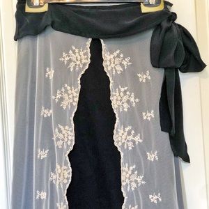 Odille for Anthropologie Silk Skirt